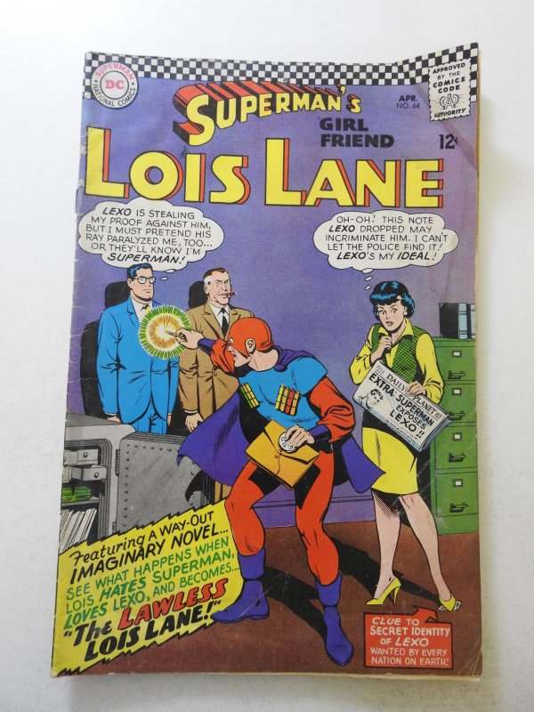 Superman's Girl Friend, Lois Lane #64 (1966) GD+ Condition see desc