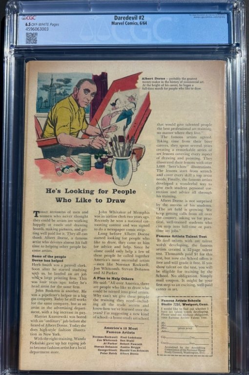 Daredevil #2 (1964)  Marvel Comics CGC F+ 6.5 2nd App Daredevil 2nd App Electro