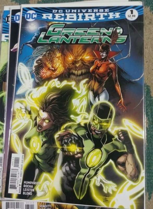 GREEN LANTERNS #1  2016 DC UNIVERSE REBIRTH ROCHA VARIANT  