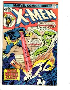 (Uncanny) X-Men # 93 VF Marvel Comic Book Sentinels Iceman Beast Cyclops CR54B