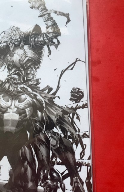 Venom #29 Exclusive Black & White Virgin Wrestling WWE Knull Sketch Variant