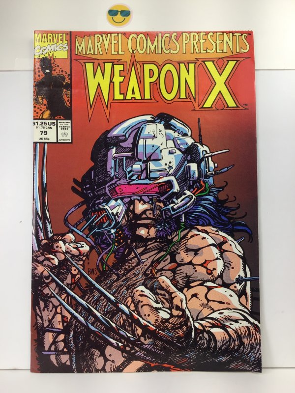 Marvel Comics Presents #79 (1991) key debut weapon x full design tech helmet