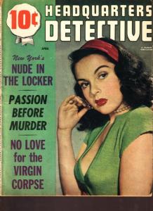 Headquarters Detective Magazine April 1951- Virgin Corpse