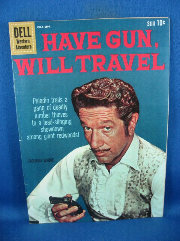 HAVE GUN WILL TRAVEL 6 F VF RICHARD BOONE PALADIN DELL1960 PHOTO COVER