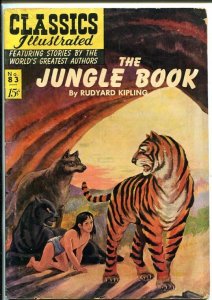 CLASSICS ILLUSTRATED #83-HRN 85-THE JUNGLE BOOK-RUDYARD KIPLING-TIGER COVER-vg+