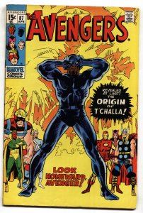 Avengers #87-- Comic Book--Origin of BLACK PANTHER--Marvel --FN