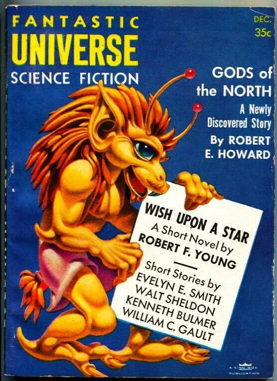 FANTASTIC UNIVERSE SCIENCE FICTION-Dec 1956-Pulp-ROBERT E HOWARD-HANNES BOK cove