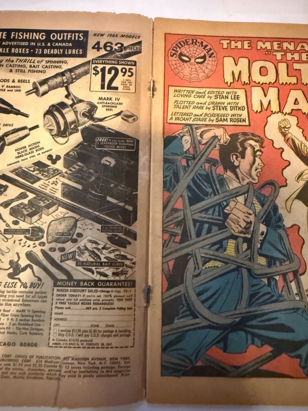 The Amazing Spider-Man #28 (1965) first molten man low grade see decritp