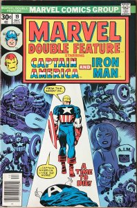 MARVEL DOUBLE FEATURE Comic # 19 — 1976 Captain America + Iron Man F+ Nice Pages 71486029052