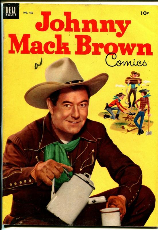 Johnny Mack Brown-Four Color Comics #455 1953-Dell-photo cover-B-Western-FN-