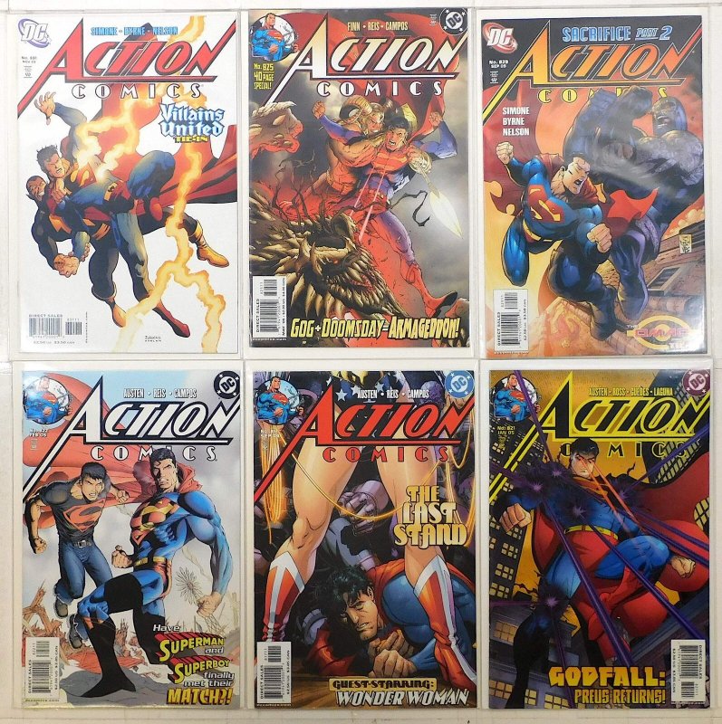 Action Lot 6 #817, 821, 822, 825, 829, 831 2004 DC Superman 1st Print Comics
