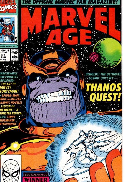 MARVEL AGE #91 THANOS QUEST $12.50