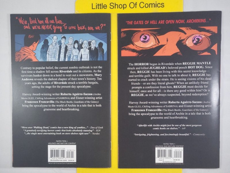 Afterlife Archie #8 & #9 Cover B Variants Archie Comics Optioned