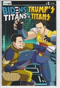 BIDENS TITANS VS TRUMPS TITANS (2023 KEENSPOT) #1 VARIANT CVR D PETE VS JARED
