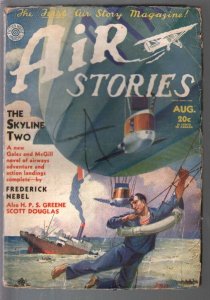 Air Stories 8/1931-earliest aviation pulp title-zeppelin-Belarski-Nebel-VG