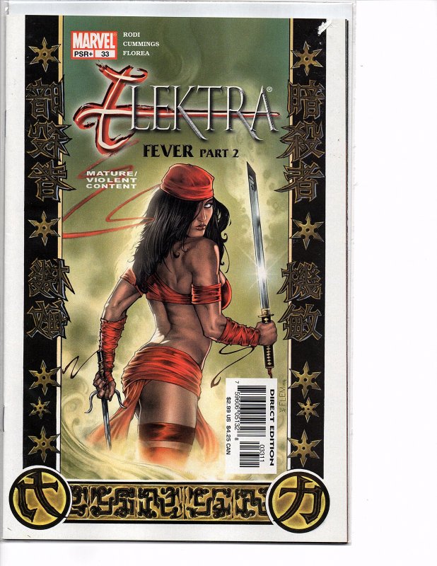 Marvel Comics Elektra #33 Pencils Steven Cummings