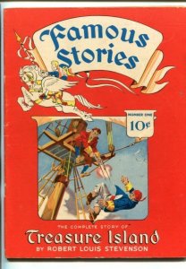 FAMOUS STORIES #1-1942-TREASURE ISLAND- STEVENSON-SOUTHERN STATES-fn+