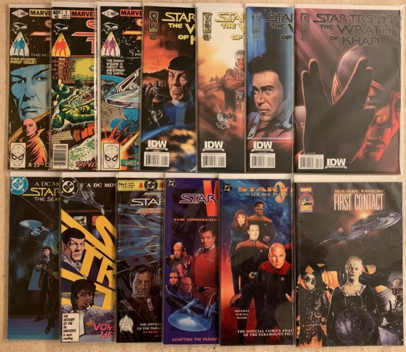 STAR TREK MOVIE ADAPTATION LOT OF 13: DC, MARVEL, IDW | COVERS FIRST 8 MOVIES!