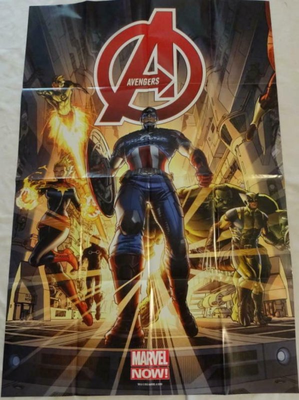 AVENGERS Promo Poster, 24 x 36, 2012, MARVEL, CAPTAIN AMERICA, HULK Unused 141 