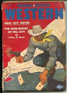 Double Action Western-1/1943-Columbia-Card game cheat gunfight cover-Gun-Gho...