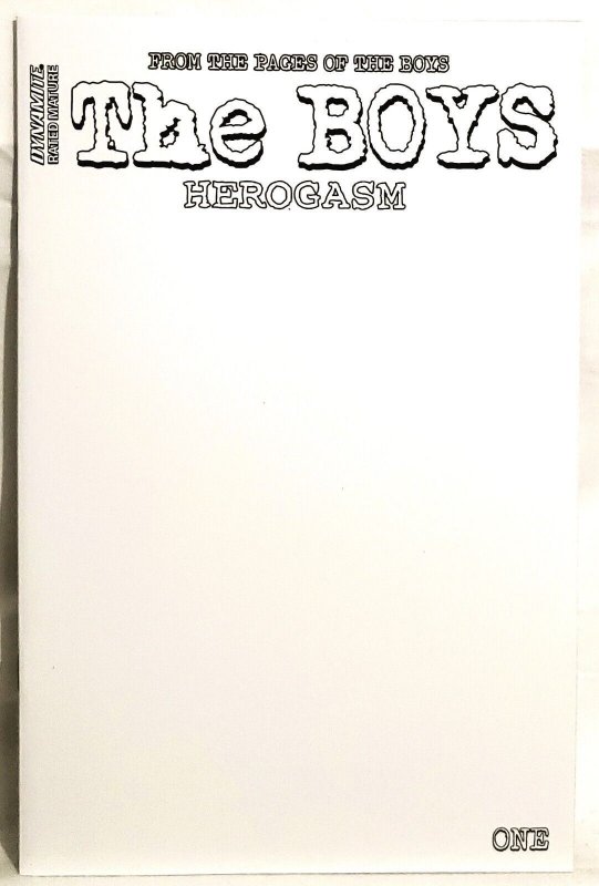 The Boys HEROGASM #1 Kickstarter Ltd Ed Virgin Variant and Blank Cover Dynamite
