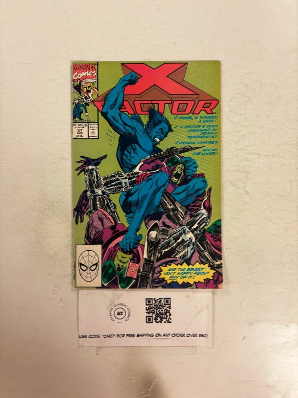 X-Factor #57 NM Marvel Comic Books Cyclops Jean Grey Ice Man Beast Angel 4 HH113