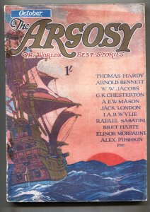 Argosy Oct 1926-Dracula-Bram Stroker-Jack London-British ed-Pulp Magazine