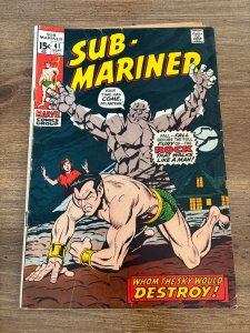 Prince Namor The Sub-Mariner # 41 VG/FN Marvel Comic Book Atlantis 19 J366