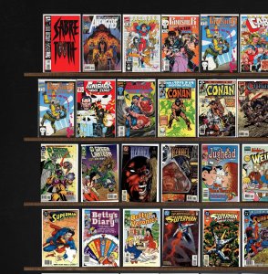 Huge Lot 150+ Comics with Conan The Barbarian, Action Comics & More!