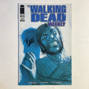 Walking Dead Weekly 24 2011 Signed by Tony Moore Image Skybound NM near mint