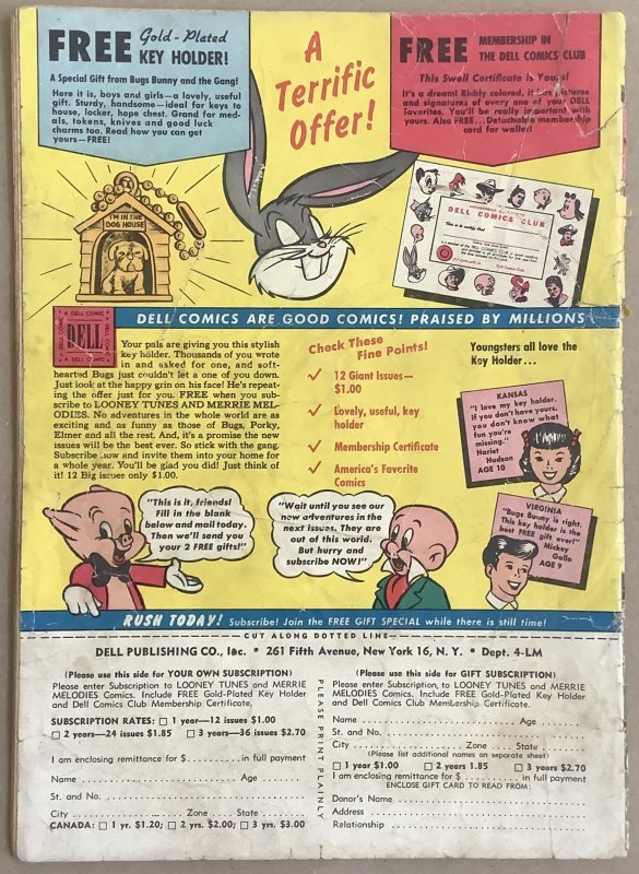 Looney Tunes and Merrie Melodies #126 (1952) - Low Grade