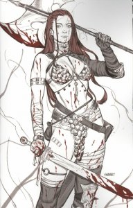 RED SONJA BLACK WHITE RED #5 1:7 SWAY VIRGIN VARIANT DYNAMITE 2022 EB211