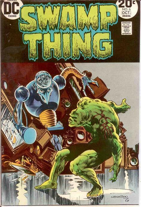 SWAMP THING 6 F+   October 1973 Wrightson COMICS BOOK