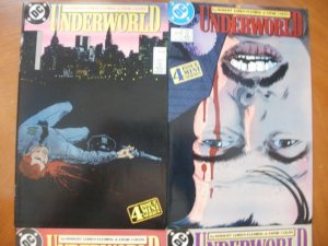 4 DC Comic Mini-Series: UNDERWORLD #1 #2 #3 #4 (1987) Crime (Fleming & Colon)