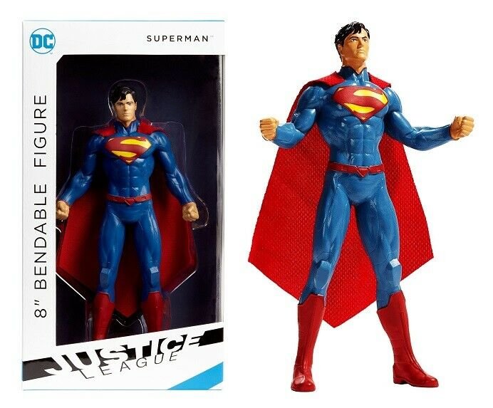 DC Justice League Superman 8 Bendable Figure - New!