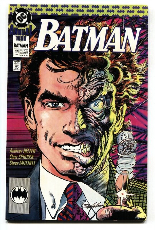 Batman Annual #14 comic book 1990-DC Two-Face cover 