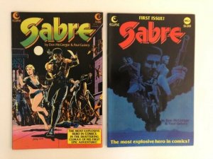 LOT of 11-Eclipse Comics SABRE #1-10 ,12 VERY FINE (A90)