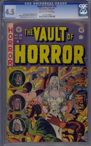 VAULT OF HORROR #28 CGC 4.5 GRAHAM INGELS JOHNNY CRAIG PRE-CODE HORROR