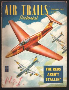 Air Trails Pictorial 2/1949-Frank Tinsley Commie aircraft art cover-Special g...