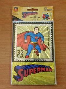 US Post Office Stamp Collectibles Superman Foil Note Cards Celebrate the Century