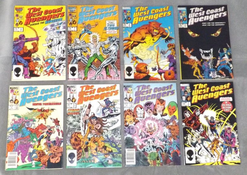 WEST COAST AVENGERS #1-8 Complete Hawkeye Wonder Man 8 Issues 1985 Marvel MCU