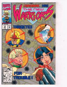 New Warriors (1990 1st Series) #35 Marvel Comic Book Cardinal Air Force HH3