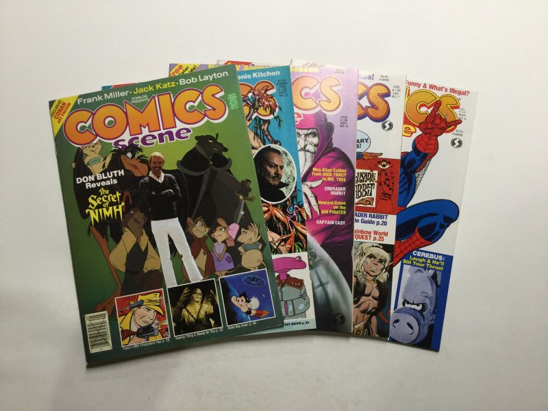 Comics Scene 3 5-8 Magazine Lot Very Fine Vf 8.0 Starlog Presents