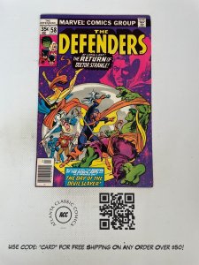 The Defenders # 58 NM- Marvel Comic Book Silver Surfer Dr. Strange Hulk 14 SM12