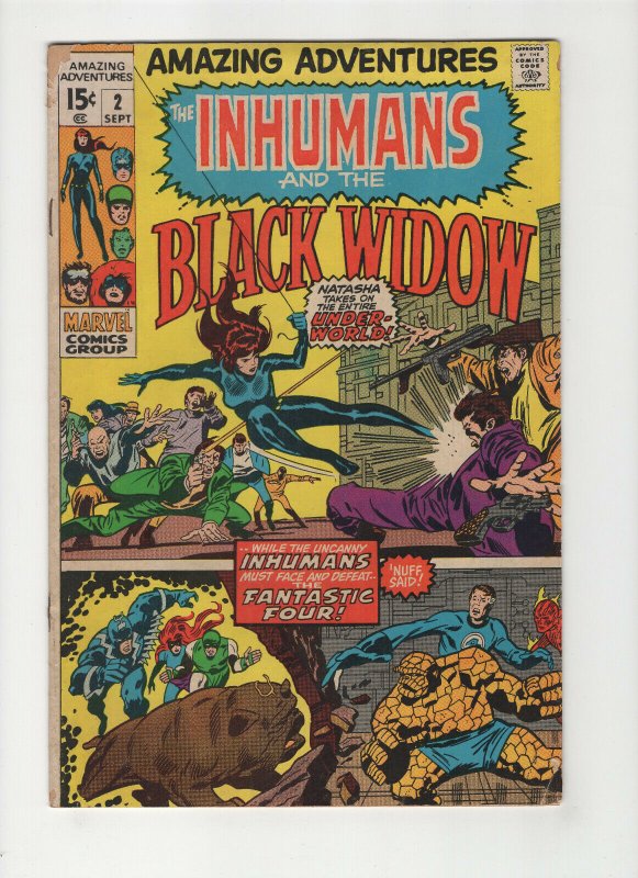 Amazing Adventures #2 (Marvel Comics 1970) Inhumans and the Black Widow  
