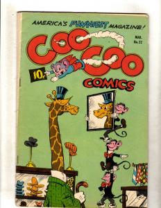 Coo Coo Comics # 32 FN Golden Age Comic Book Funny Animal Monkey Giraffe JL15