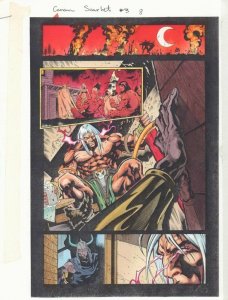 Conan: Scarlet Sword #3 p.8 Color Guide Art - Conan Possessed by John Kalisz