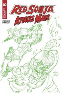 Red Sonja Attacks Mars #2K VF/NM ; Dynamite | Mars Attacks FOC 1:7 Variant Linsn