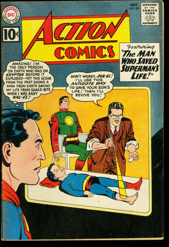 ACTION COMICS #281-SUPERMAN ON KRYPTON-SUPERGIRL 1961 VG/FN