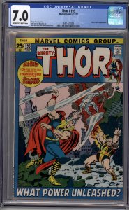 Thor #193 (1971) CGC 7.0 FN/VF CLASSIC BATTLE WITH SILVER SURFER!